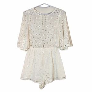 Alice McCall Walk On Playsuit Romper Off-White Size 0